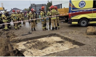 Tragiczny wypadek na budowie w Bełchatowie. Nie żyje 35-letni mężczyzna [Wideo, foto]