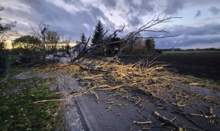 Silny wiatr sieje spustoszenie - dachy zerwane, drogi zablokowane, ponad sto pięćdziesiąt interwencji!