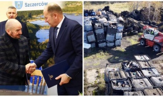 Jednego dnia umowa, następnego sprzątanie! Z nielegalnego składowiska w gminie Szczerców zaczęły znikać mauzery z chemikaliami. Do utylizacji są ich tysiące [Wideo, foto]