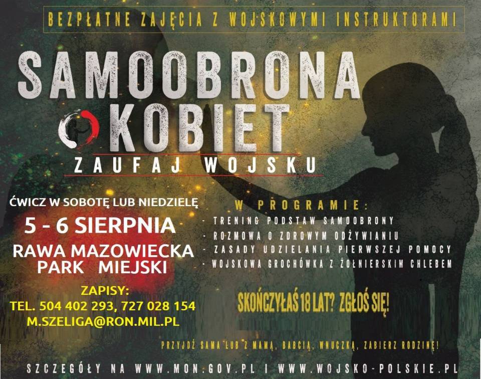 „Samoobrona kobiet – zaufaj wojsku” – ruszają zapisy na bezpłatne treningi w Rawie Mazowieckiej